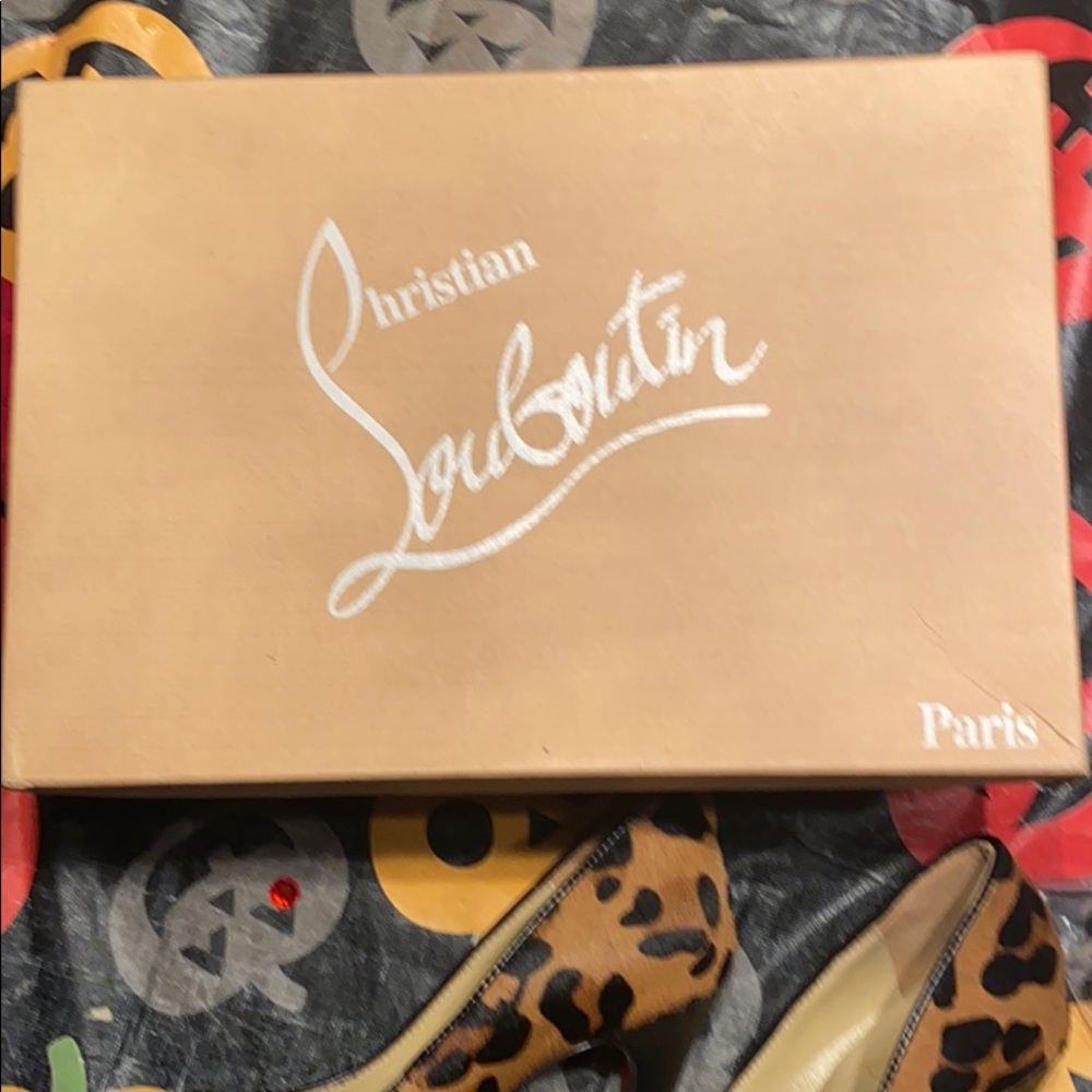 Red bottom leopard hair heels 36